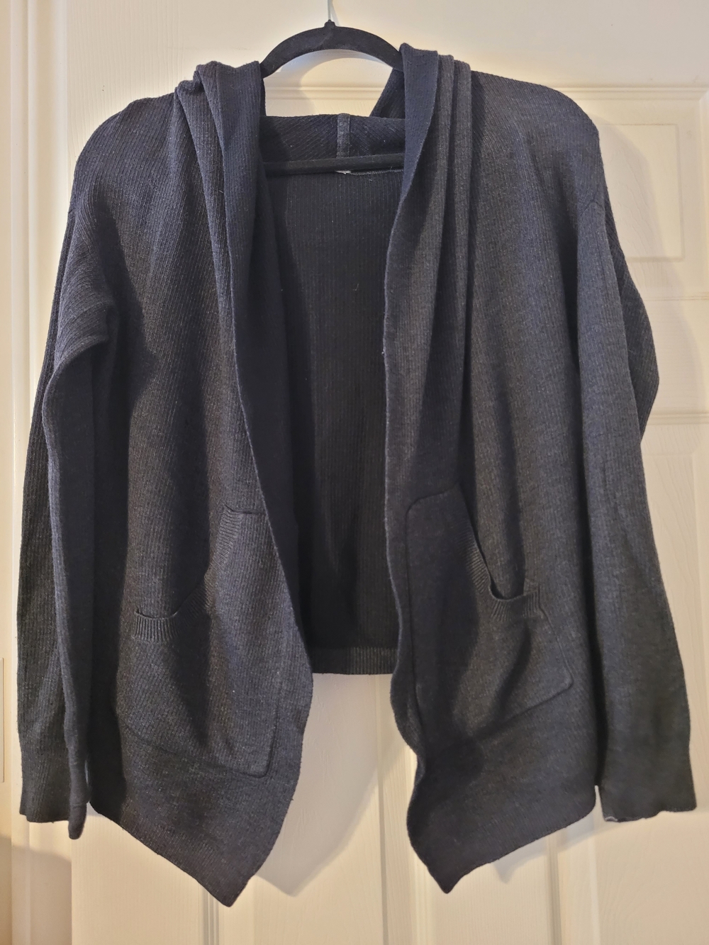 Lululemon Grey Knit Hooded Cardigan